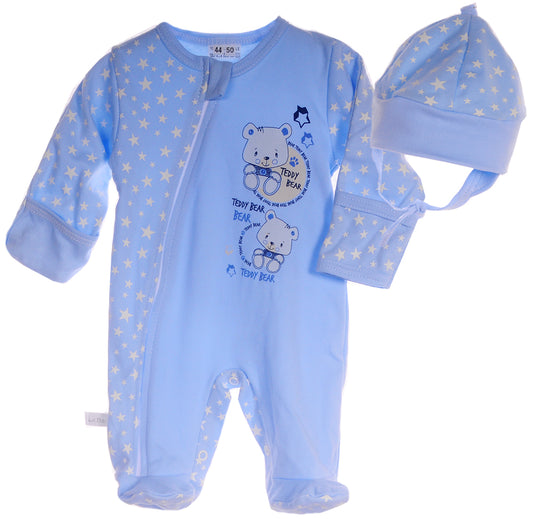 Strampler und Mütze Baby Set Schlafanzug